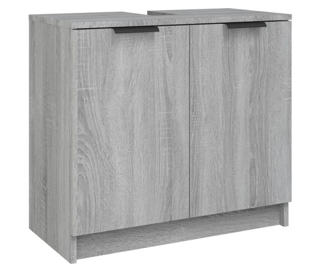 Vidaxl armario de baño madera contrachapada gris sonoma 64,5x33,5x59cm