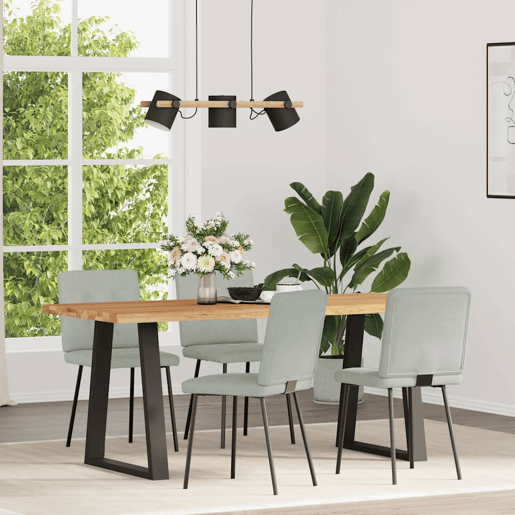 vidaXL Cadeiras de jantar 4 pcs veludo cinzento-claro
