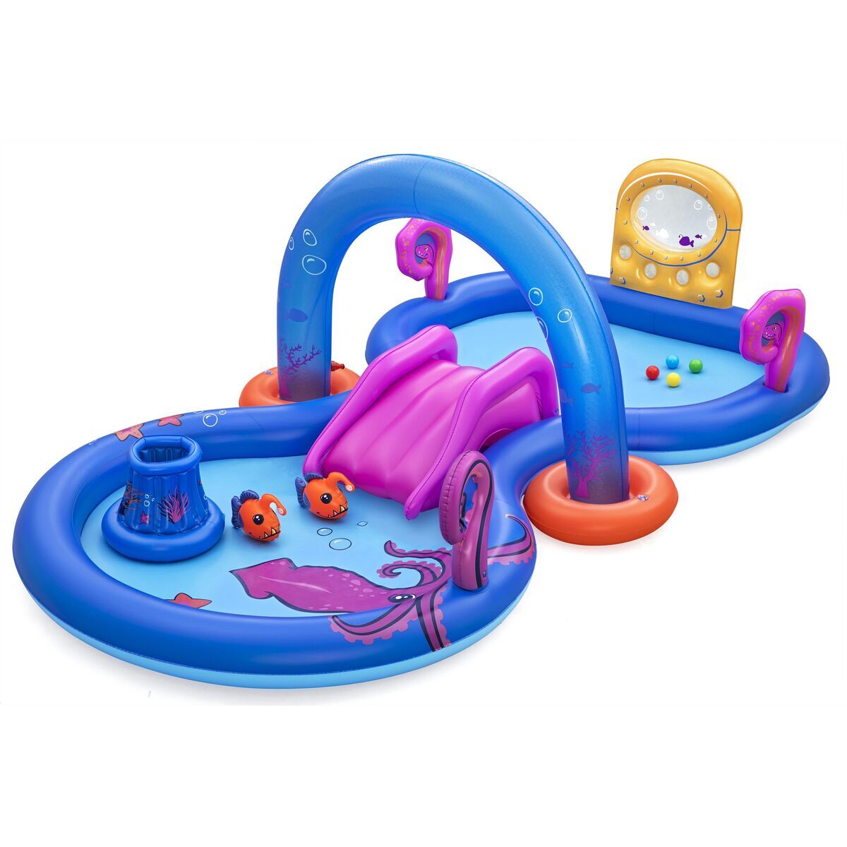 Bestway piscina hinchable parque de juegos aventuras mar 330x188x117 cm +2 años jardin 53167