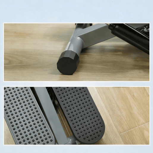 SPORTNOW Mini Step para Exercício em Casa Máquina de Step Compacta com Bandas de Resistência Monitor LCD Pedais Antiderrapantes e Ajustáveis em Altura para Treino do Corpo 41x30,5x18,5 cm Cinza SPORTNOW Mini Step para Exercício em Casa Máquina de Step Compacta com Bandas de Resistência Monitor LCD Pedais Antiderrapantes e Ajustáveis em Altura para Treino do Corpo 41x30,5x18,5 cm Cinza