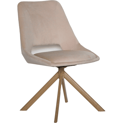 DUPI Cadeira de Jantar CALPE, Poltrona Estofada em Camurça, Design Moderno, 59x49x83 cm (Pacote com 2 Unidades, Veludo Bege)