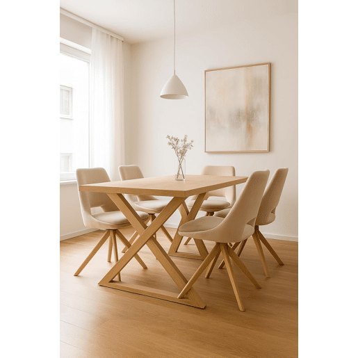 DUPI Cadeira de Jantar CALPE, Poltrona Estofada em Camurça, Design Moderno, 59x49x83 cm (Pacote com 2 Unidades, Veludo Bege)