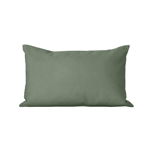 Almofada retangular de veludo verde 50x30 cm - DUNE