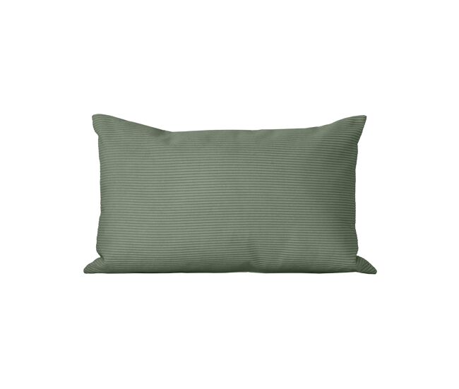 Cojín rectangular de pana verde 50x30 cm - dune