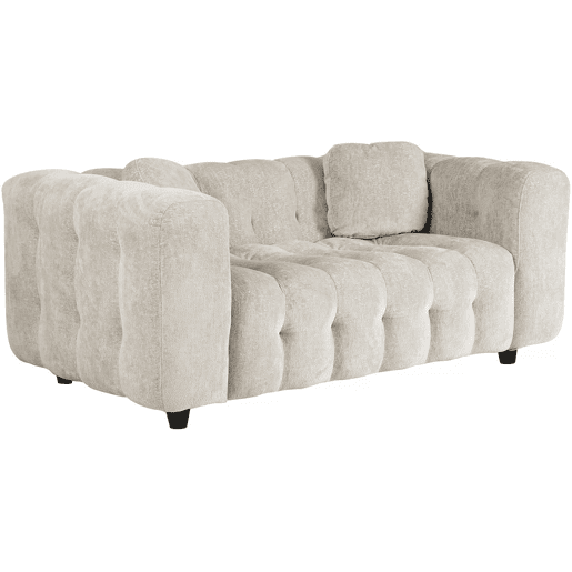 Sofá reto em tecido chenille Vendome - 2 lugares - Bege Sofá reto em tecido chenille Vendome - 2 lugares - Bege