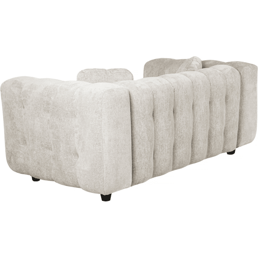 Sofá reto em tecido chenille Vendome - 2 lugares - Bege Sofá reto em tecido chenille Vendome - 2 lugares - Bege