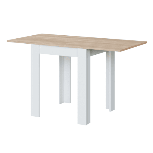 Conjunto de mesa extensível Alna + 2 cadeiras em carvalho branco e canadense Conjunto de mesa extensível Alna + 2 cadeiras em carvalho branco e canadense