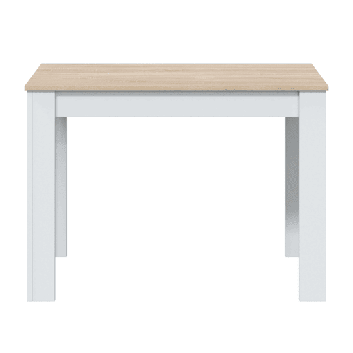 Conjunto de mesa fixa Alna + 4 cadeiras em carvalho branco e canadense