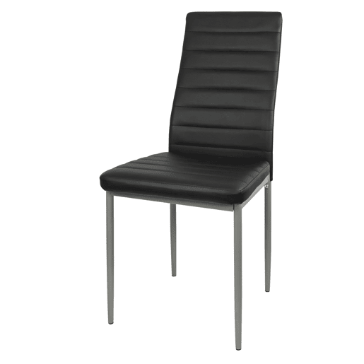 Conjunto de mesa de jantar moderna de vidro preto e 4 cadeiras Avat