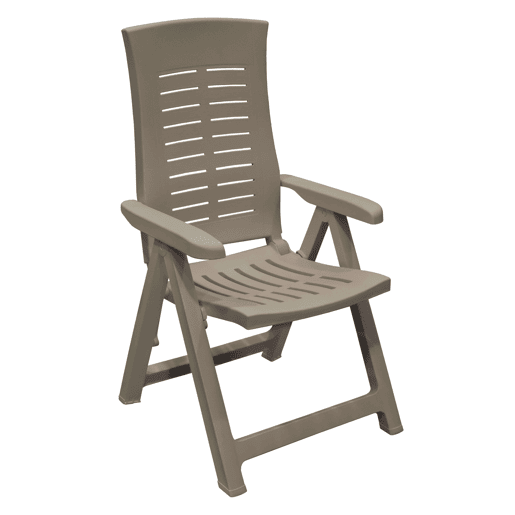 Pacote com 2 Poltronas Dobráveis, Móveis para Área Externa, Prata, Estilo Prático, Marrom, 59x108x62 cm