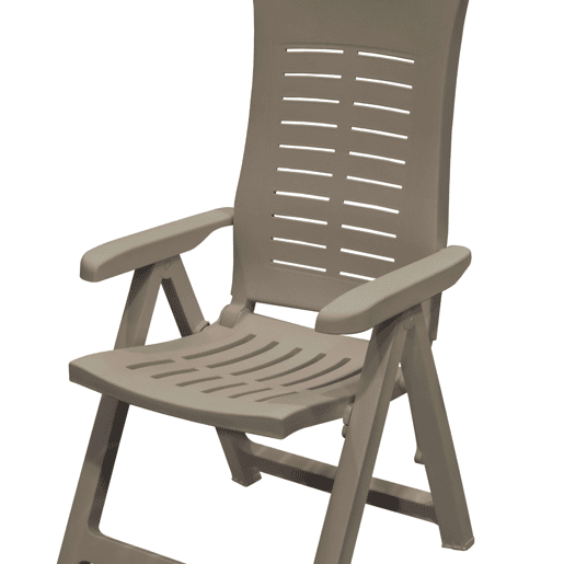 Pacote com 2 Poltronas Dobráveis, Móveis para Área Externa, Prata, Estilo Prático, Marrom, 59x108x62 cm