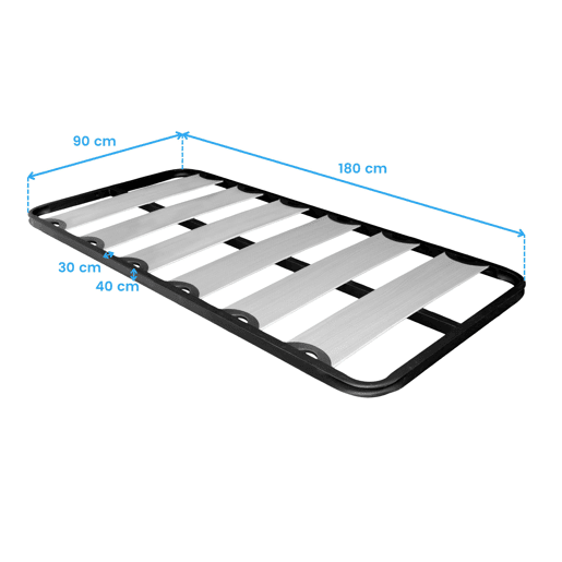 Pacote de Base de Cama de Ripas com Prateleira Larga 40x30mm Conjunto 90x190 e 90x180 cm (Sem Pés)