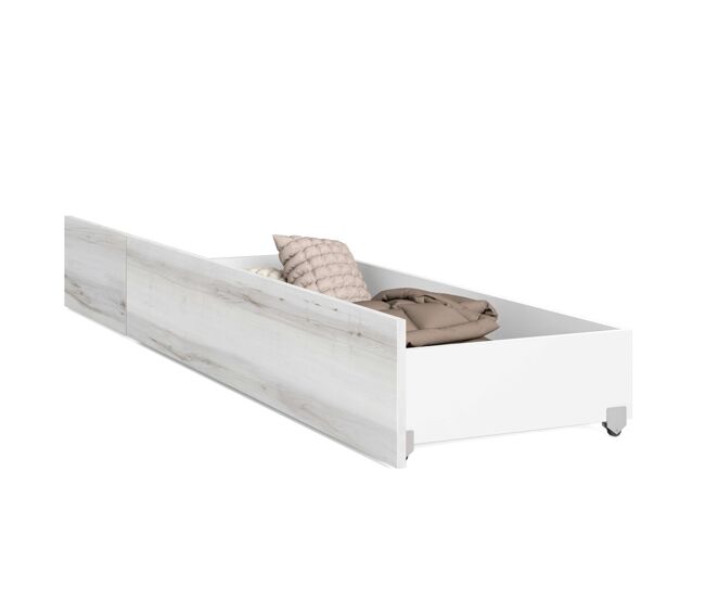 Cajón inferior para cama aro estilo ontemporáneo en color blanco albo 191x24x50 cm