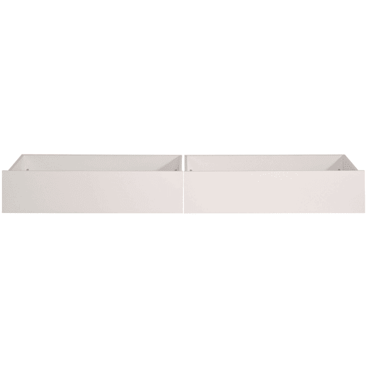 Pacote de 2 gavetas estilo para camas juvenis, branco, quarto, móveis de armazenamento, 25x199x53 cm