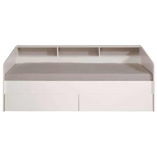 Pacote de 2 gavetas estilo para camas juvenis, branco, quarto, móveis de armazenamento, 25x199x53 cm