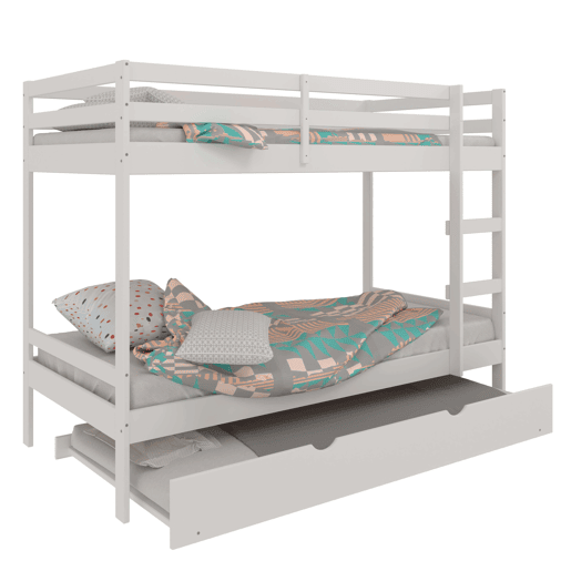 Gaveta inferior para beliche de coelho branco 189x24x94cm
