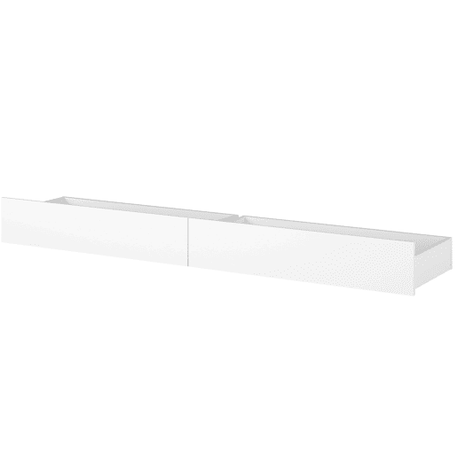 Pacote de 2 gavetas inferiores para cama infantil em branco fosco 21x189x42 cm estilo nĂ³rdico Pacote de 2 gavetas inferiores para cama infantil em branco fosco 21x189x42 cm estilo nĂ³rdico