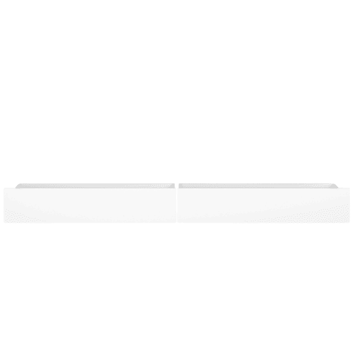 Pacote de 2 gavetas inferiores para cama infantil em branco fosco 21x189x42 cm estilo nĂ³rdico Pacote de 2 gavetas inferiores para cama infantil em branco fosco 21x189x42 cm estilo nĂ³rdico