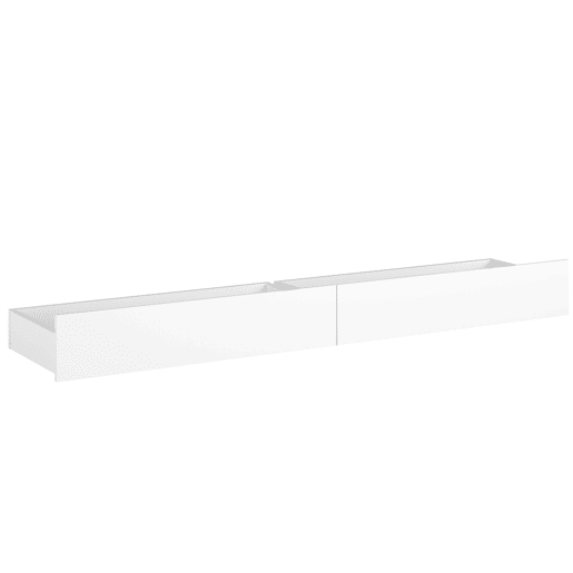Pacote de 2 gavetas inferiores para cama infantil em branco fosco 21x189x42 cm estilo nĂ³rdico Pacote de 2 gavetas inferiores para cama infantil em branco fosco 21x189x42 cm estilo nĂ³rdico