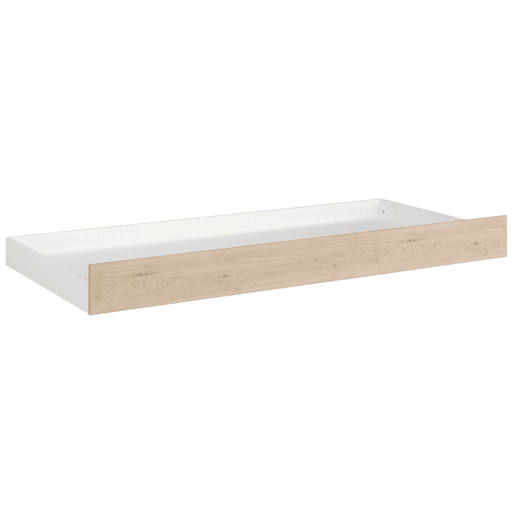 Cama Fantasia Gaveta Inferior Jackson Carvalho e Cor Branca 199x19x95 cm