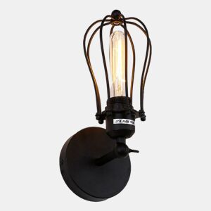 Luz de Parede EDM 32105 Preto 60 W Vintage 220-240 V 11 x 16 x 32 cm
