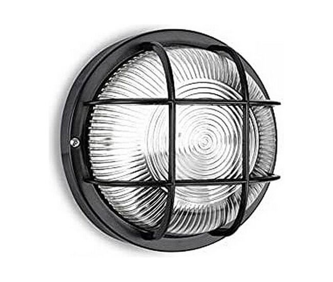 Aplique de pared edm 34353 tarragona negro cristal plástico 40 w e27