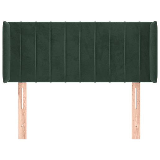 vidaXL Cabeceira de cama c abas veludo 103x16x7888cm verde-escuro vidaXL Cabeceira de cama c abas veludo 103x16x7888cm verde-escuro