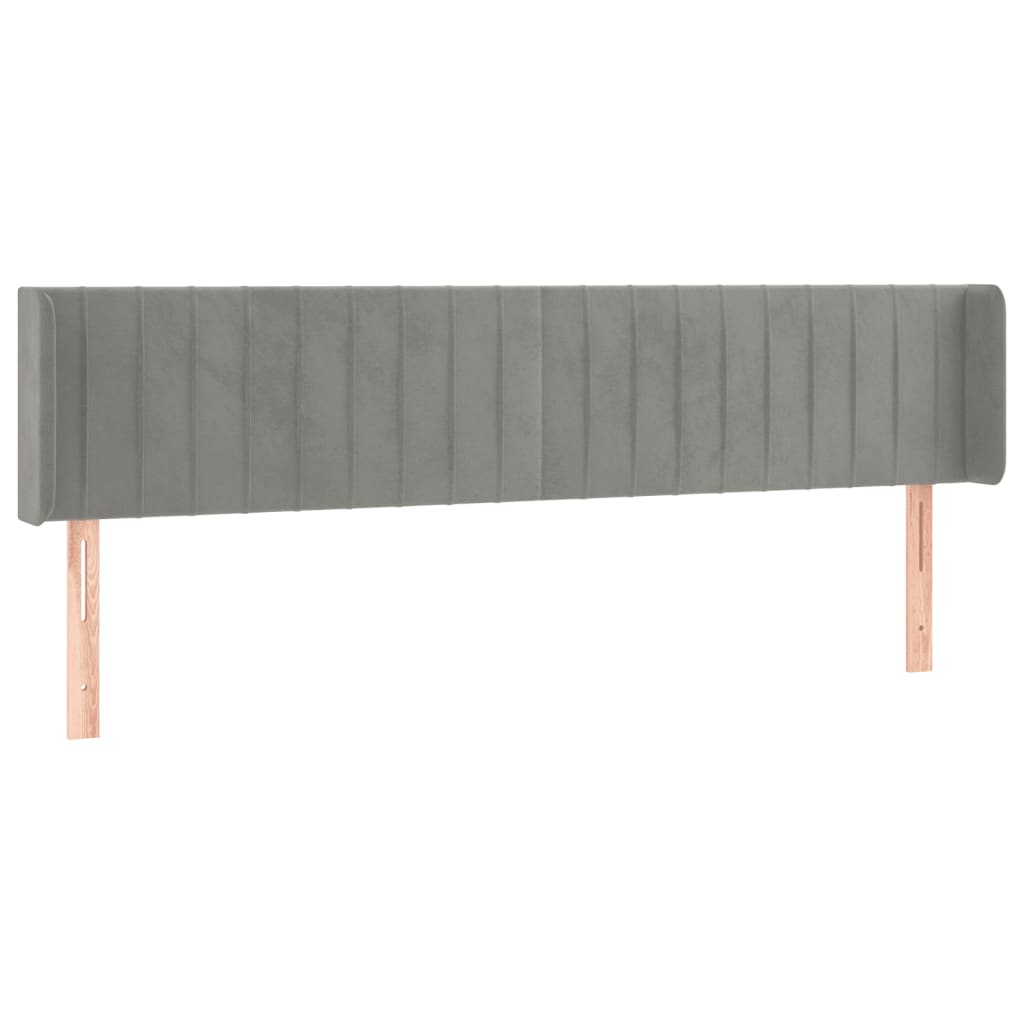 Vidaxl cabecero de terciopelo gris claro 163x16x78/88 cm