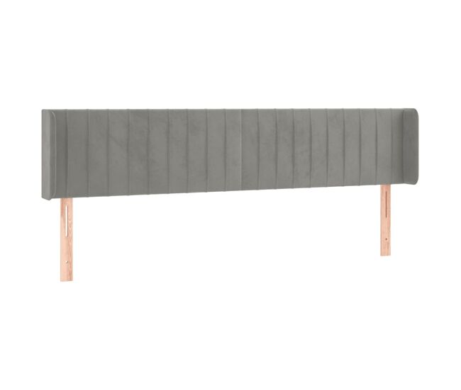 Vidaxl cabecero de terciopelo gris claro 163x16x78/88 cm