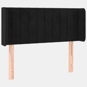 vidaXL Cabeceira de cama c abas veludo 83x16x7888 cm preto