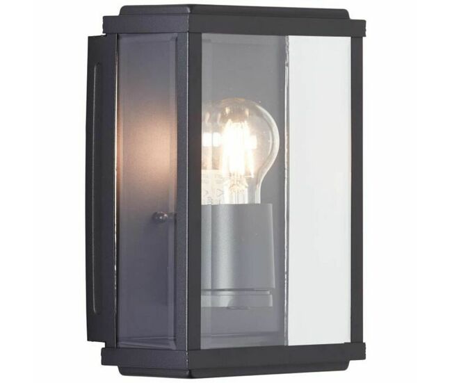 Aplique de pared brilliant gaia negro metal 60 w e27