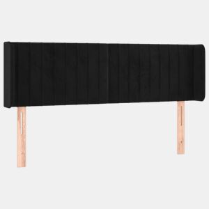 vidaXL Cabeceira de cama c abas tecido 147x16x7888 cm preto