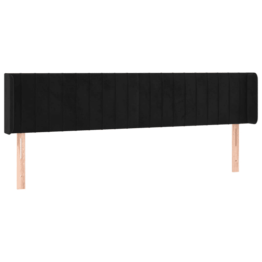vidaXL Cabeceira de cama c abas veludo 163x16x7888 cm preto vidaXL Cabeceira de cama c abas veludo 163x16x7888 cm preto