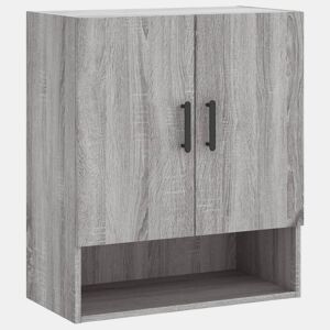 vidaXL Armário de parede 60x31x70 cm derivados madeira cinzento sonoma