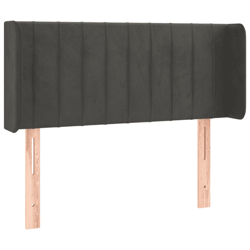 vidaXL Cabeceira de cama c abas veludo 83x16x7888 cm cinzento-escuro