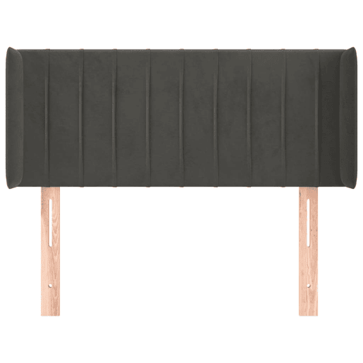 vidaXL Cabeceira de cama c abas veludo 83x16x7888 cm cinzento-escuro