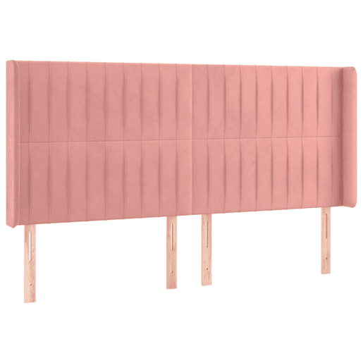 vidaXL Cabeceira cama c abas veludo 183x16x118128 cm rosa vidaXL Cabeceira cama c abas veludo 183x16x118128 cm rosa
