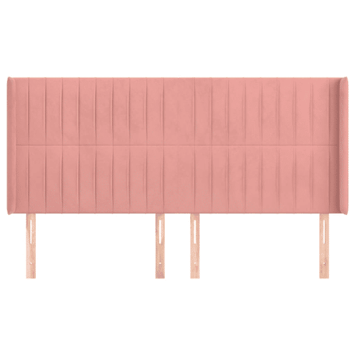 vidaXL Cabeceira cama c abas veludo 183x16x118128 cm rosa vidaXL Cabeceira cama c abas veludo 183x16x118128 cm rosa