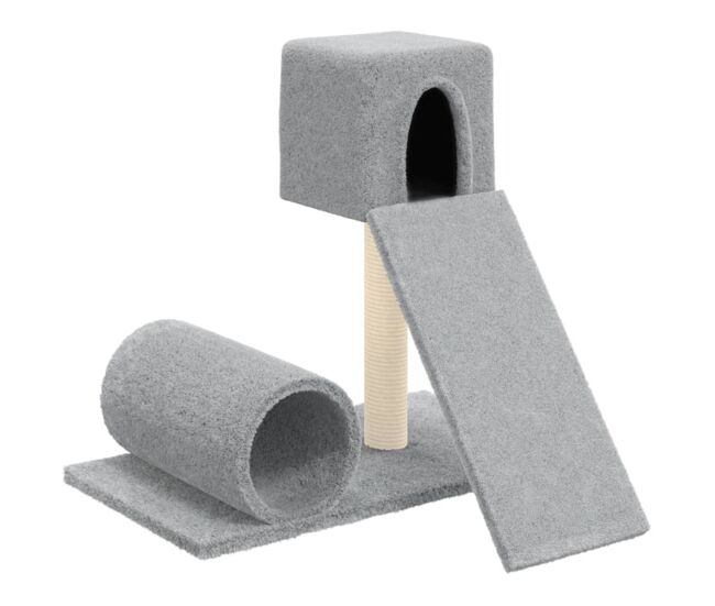 Vidaxl rascador para gatos con postes de sisal gris claro 59 cm