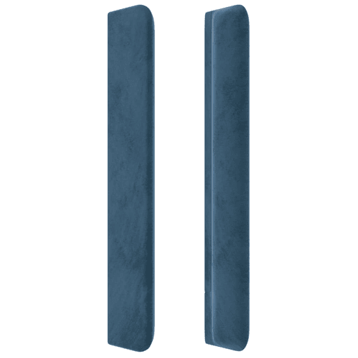 vidaXL Cabeceira cama c abas veludo 93x16x118128 cm azul-escuro