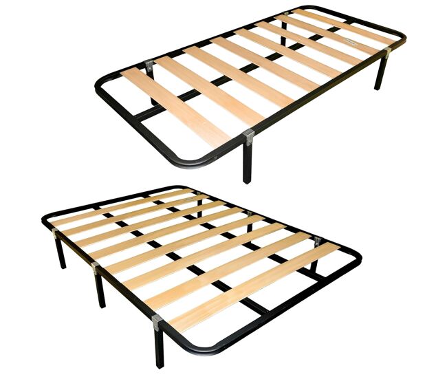 Somier de láminas 30x30 mm conjunto 150x190+90x190 cm (con patas)
