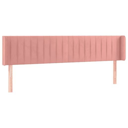 vidaXL Cabeceira de cama c abas veludo 183x16x7888 cm rosa