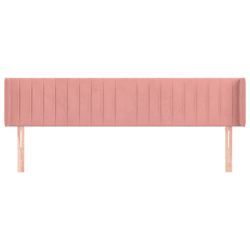 vidaXL Cabeceira de cama c abas veludo 183x16x7888 cm rosa