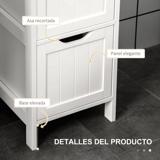 HOMCOM Armário Casa de Banho Estreito com 3 Gavetas e 2 Prateleiras Abertas Coluna de Casa de Banho Estilo Moderno para Sala Casa de Banho Cozinha 30x30x141,6 cm Branco
