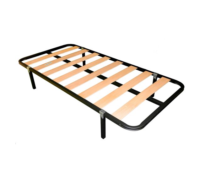 Somier 90x180 cm de tubo acerado 30x30 mm con refuerzo central láminas de chopo (con 4 patas)
