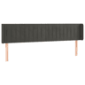 vidaXL Cabeceira de cama c abas veludo 203x16x7888cm cinzento-escuro