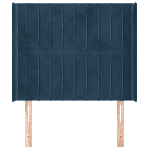 vidaXL Cabeceira cama c abas veludo 103x16x118128 cm azul-escuro vidaXL Cabeceira cama c abas veludo 103x16x118128 cm azul-escuro