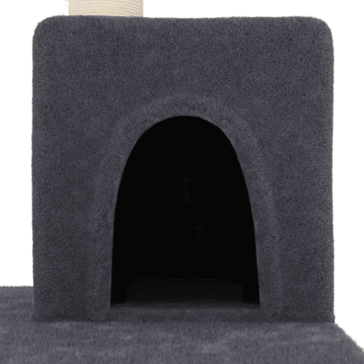 vidaXL Árvore p gatos c postes arranhadores sisal 123cm cinza-escuro vidaXL Árvore p gatos c postes arranhadores sisal 123cm cinza-escuro