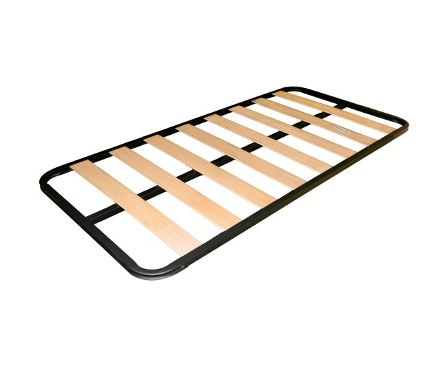 Somier 150x190 cm de tubo acerado 30x30 mm con refuerzo central láminas de chopo (con 4 patas, 150x190 cm)