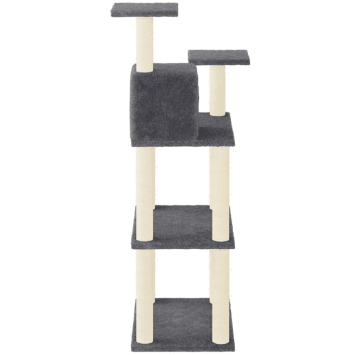 vidaXL Árvore p gatos postes arranhadores sisal 118,5 cm cinza-escuro vidaXL Árvore p gatos postes arranhadores sisal 118,5 cm cinza-escuro